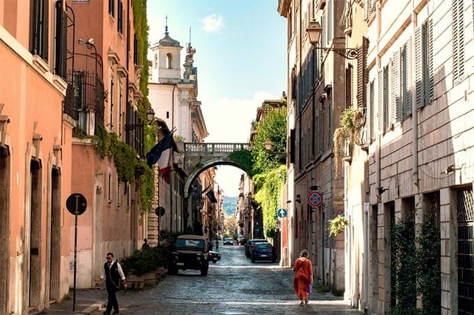 Straße im Zentrum von Rom