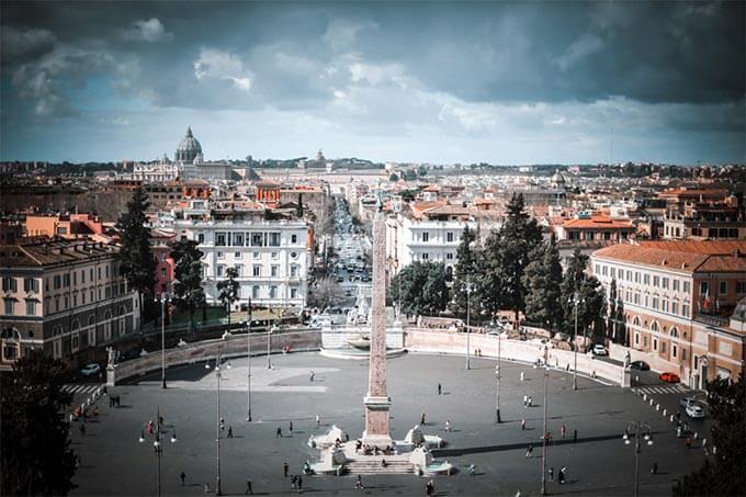 Blick auf die Piazza del Popolo